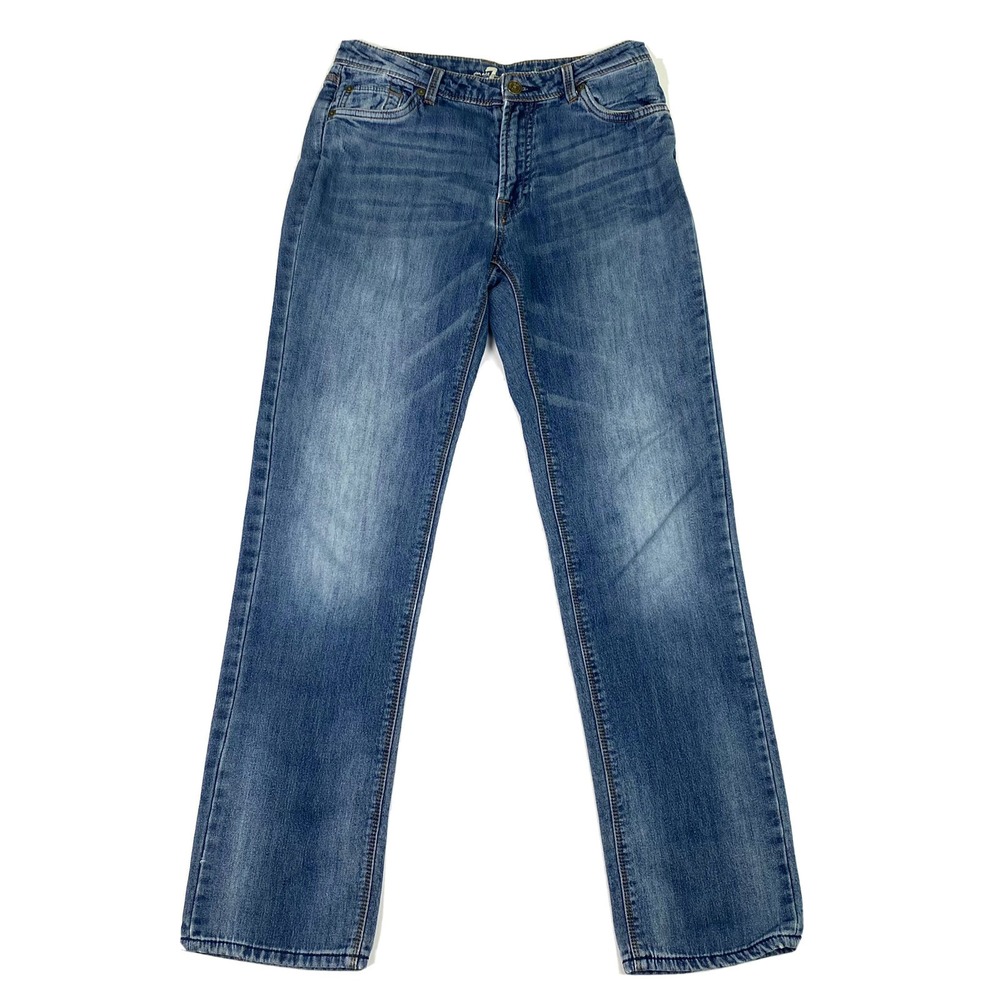 7 for All Mankind Slimmy Jeans Girls 14 Blue Medium Wash Stretch Cotton Blend